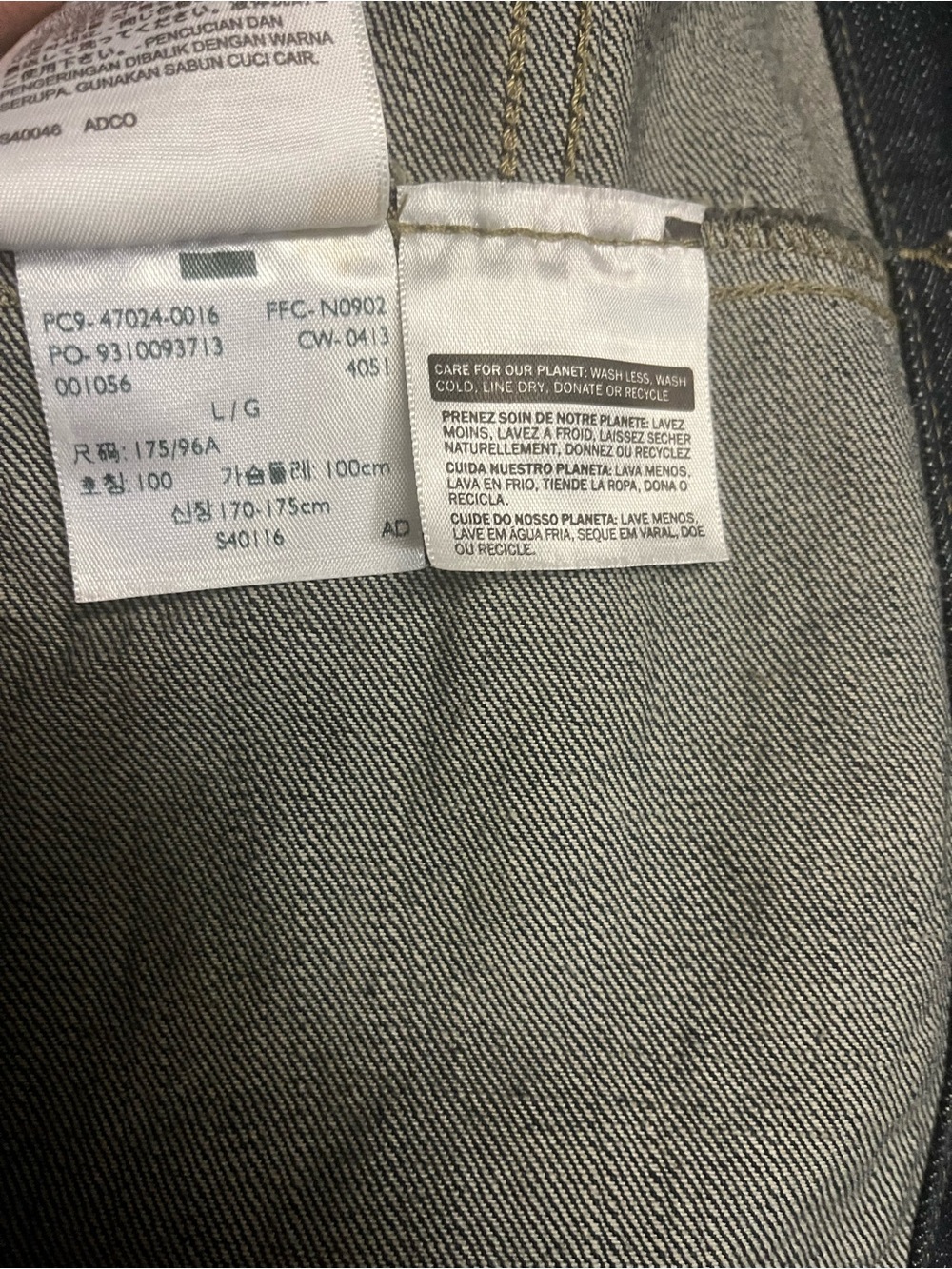 Levi's Strauss Blue Denim WPL-423 CA00342 Trucker Jean Jacket Men's Large - Picture 5 of 5